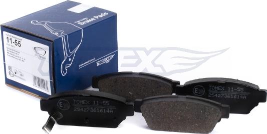 TOMEX brakes TX 11-55 - Тормозные колодки, дисковые, комплект autospares.lv