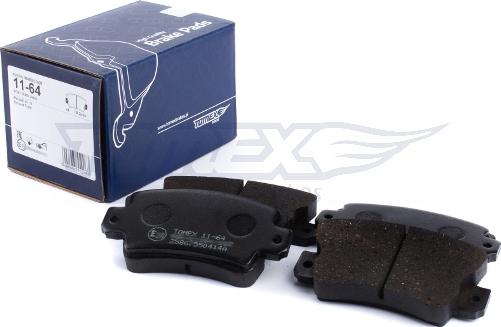 TOMEX brakes TX 11-64 - Тормозные колодки, дисковые, комплект autospares.lv