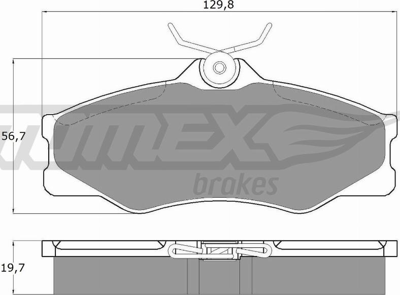 TOMEX brakes TX 11-66 - Тормозные колодки, дисковые, комплект autospares.lv