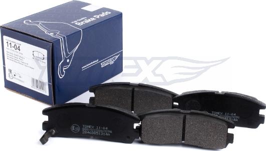 TOMEX brakes TX 11-04 - Тормозные колодки, дисковые, комплект autospares.lv