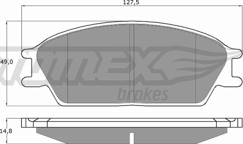 TOMEX brakes TX 11-06 - Тормозные колодки, дисковые, комплект autospares.lv