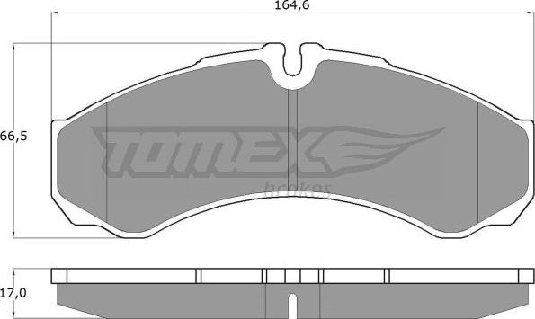 TOMEX brakes TX 11-11 - Тормозные колодки, дисковые, комплект autospares.lv