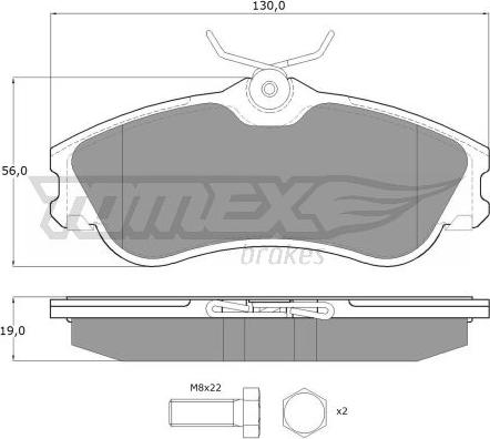 TOMEX brakes TX 11-121 - Тормозные колодки, дисковые, комплект autospares.lv