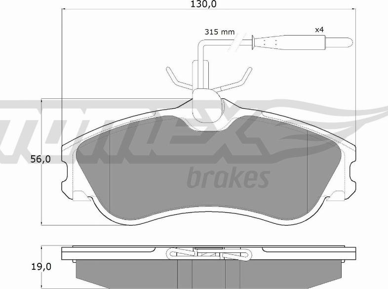 TOMEX brakes TX 11-12 - Тормозные колодки, дисковые, комплект autospares.lv