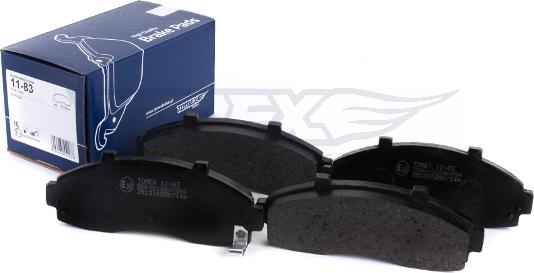 TOMEX brakes TX 11-83 - Тормозные колодки, дисковые, комплект autospares.lv