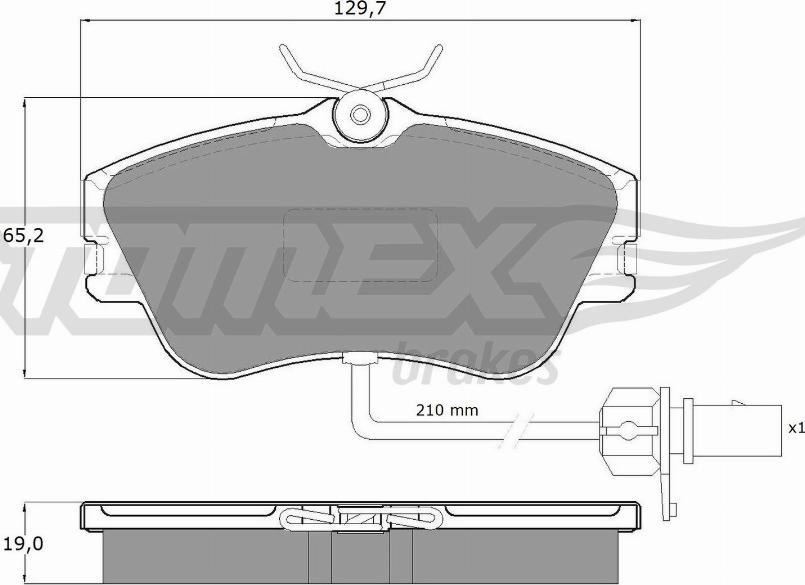 TOMEX brakes TX 11-821 - Тормозные колодки, дисковые, комплект autospares.lv