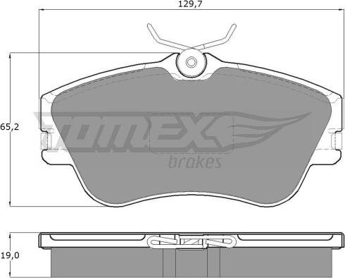 TOMEX brakes TX 11-82 - Тормозные колодки, дисковые, комплект autospares.lv