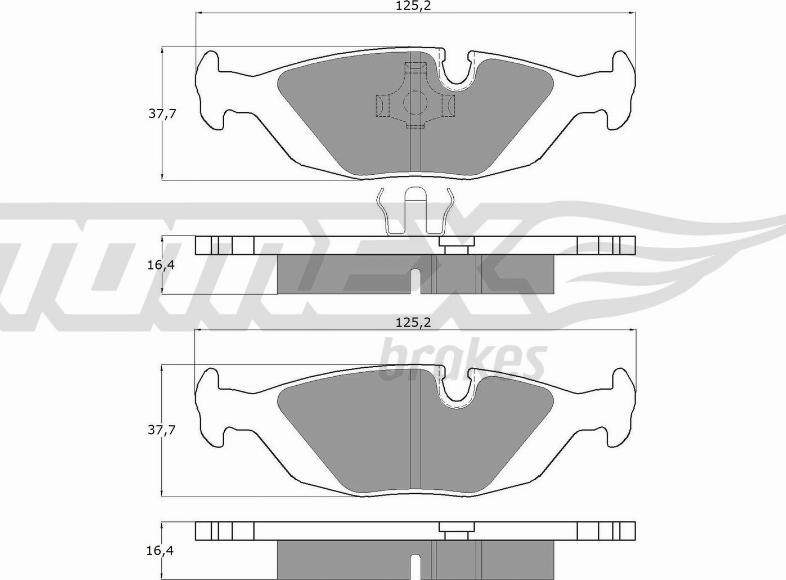 TOMEX brakes TX 11-30 - Тормозные колодки, дисковые, комплект autospares.lv