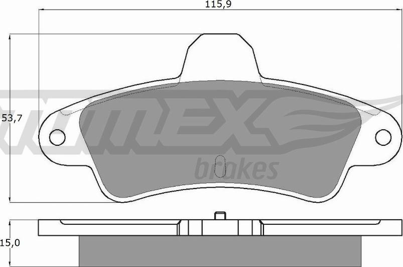 TOMEX brakes TX 11-20 - Тормозные колодки, дисковые, комплект autospares.lv