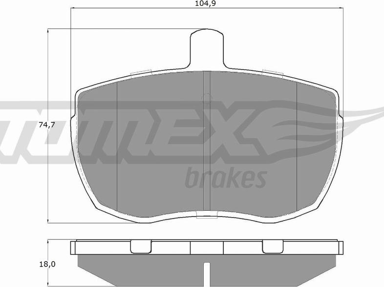 TOMEX brakes TX 11-21 - Тормозные колодки, дисковые, комплект autospares.lv