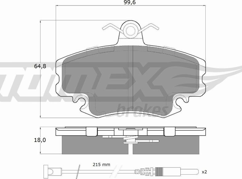 TOMEX brakes TX 11-78 - Тормозные колодки, дисковые, комплект autospares.lv