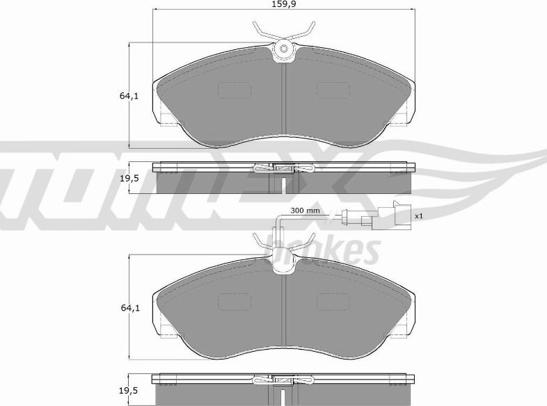 TOMEX brakes TX 11-731 - Тормозные колодки, дисковые, комплект autospares.lv