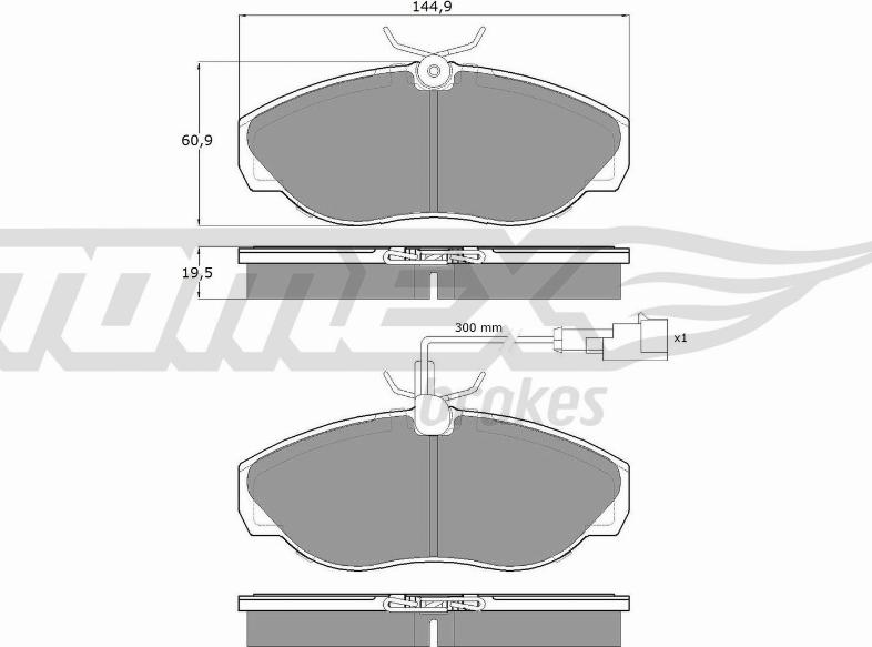 TOMEX brakes TX 11-721 - Тормозные колодки, дисковые, комплект autospares.lv