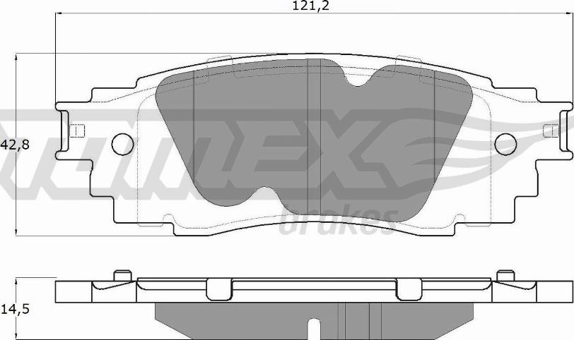 TOMEX brakes TX 18-98 - Тормозные колодки, дисковые, комплект autospares.lv