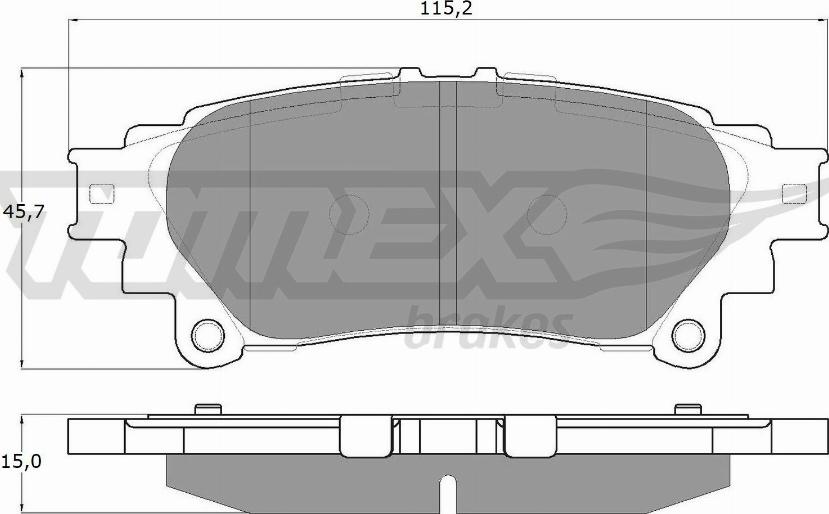 TOMEX brakes TX 18-40 - Тормозные колодки, дисковые, комплект autospares.lv