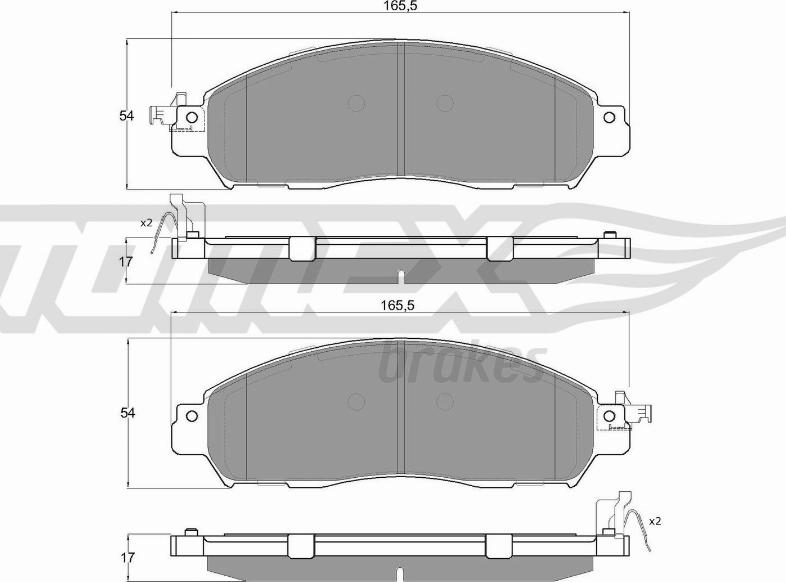 TOMEX brakes TX 18-41 - Тормозные колодки, дисковые, комплект autospares.lv