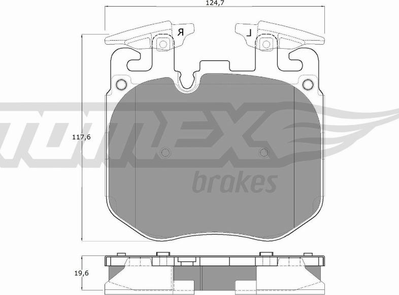 TOMEX brakes TX 18-50 - Тормозные колодки, дисковые, комплект autospares.lv