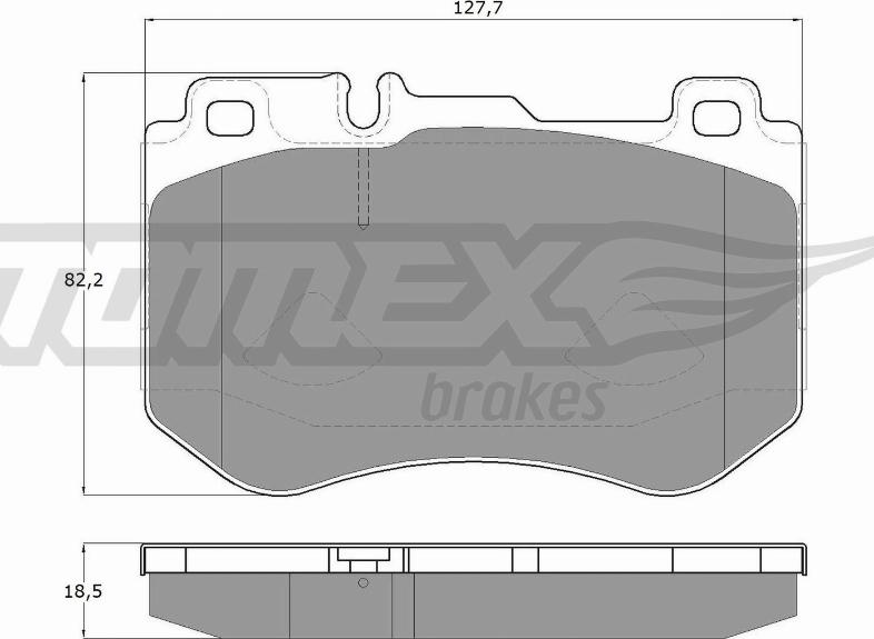 TOMEX brakes TX 18-51 - Тормозные колодки, дисковые, комплект autospares.lv