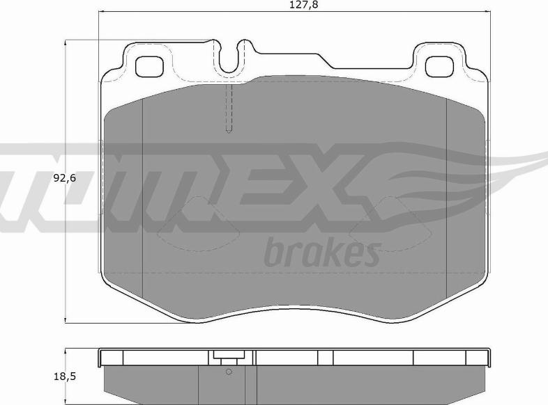 TOMEX brakes TX 18-52 - Тормозные колодки, дисковые, комплект autospares.lv