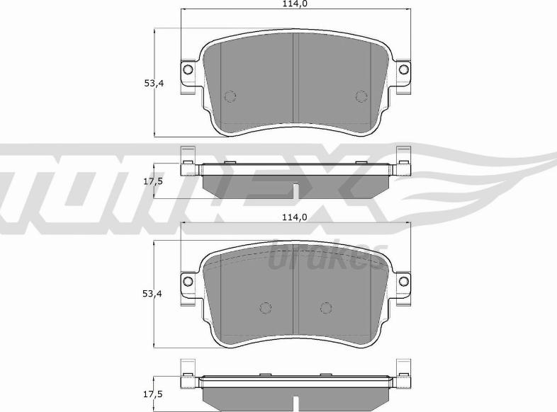 TOMEX brakes TX 18-64 - Тормозные колодки, дисковые, комплект autospares.lv