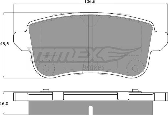 TOMEX brakes TX 18-66 - Тормозные колодки, дисковые, комплект autospares.lv