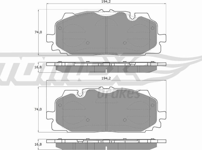 TOMEX brakes TX 18-60 - Тормозные колодки, дисковые, комплект autospares.lv