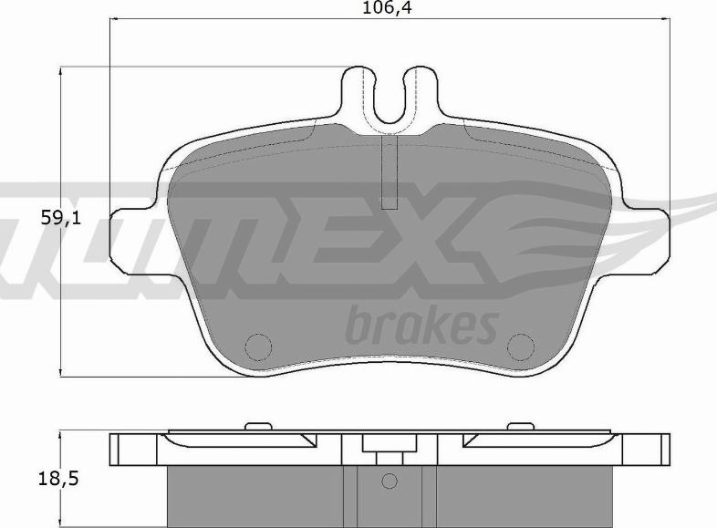 TOMEX brakes TX 18-08 - Тормозные колодки, дисковые, комплект autospares.lv