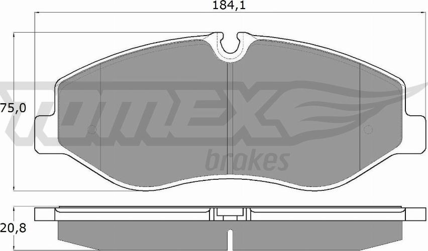 TOMEX brakes TX 18-12 - Тормозные колодки, дисковые, комплект autospares.lv