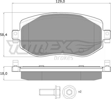 TOMEX brakes TX 18-33 - Тормозные колодки, дисковые, комплект autospares.lv