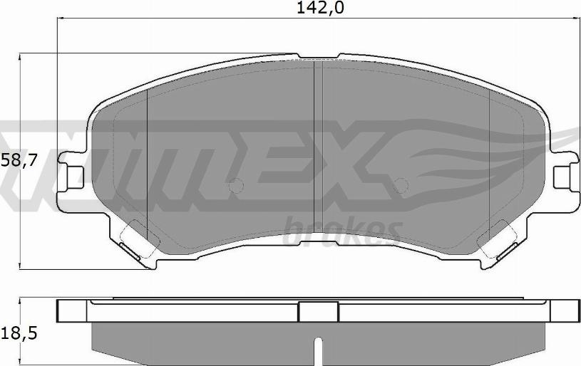 TOMEX brakes TX 18-25 - Тормозные колодки, дисковые, комплект autospares.lv