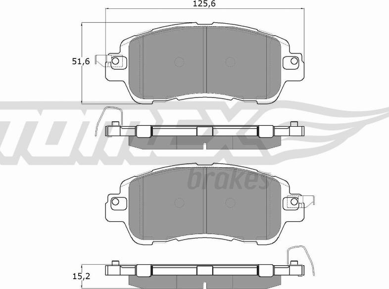 TOMEX brakes TX 18-26 - Тормозные колодки, дисковые, комплект autospares.lv