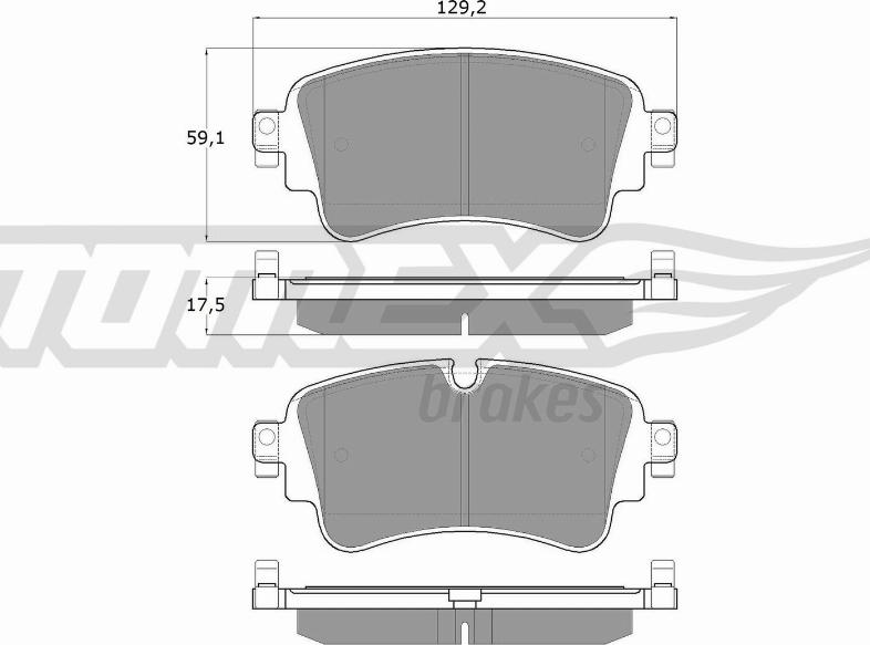 TOMEX brakes TX 18-23 - Тормозные колодки, дисковые, комплект autospares.lv