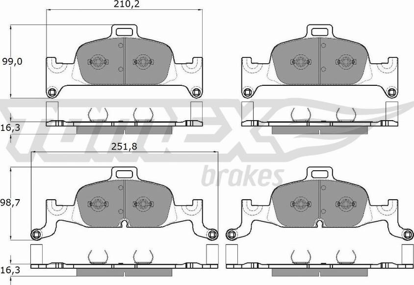 TOMEX brakes TX 18-22 - Тормозные колодки, дисковые, комплект autospares.lv