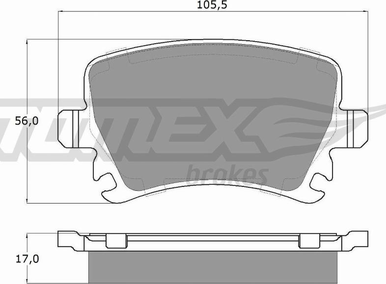 TOMEX brakes TX 13-95 - Тормозные колодки, дисковые, комплект autospares.lv