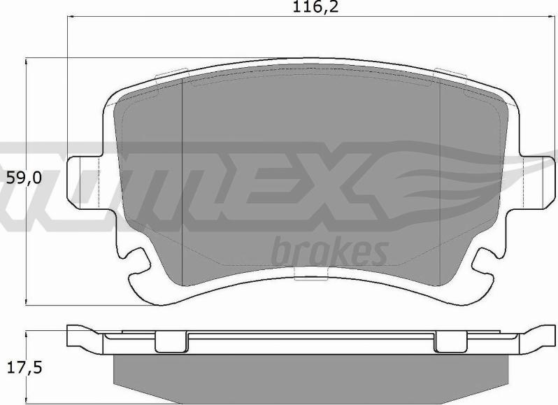 TOMEX brakes TX 13-961 - Тормозные колодки, дисковые, комплект autospares.lv