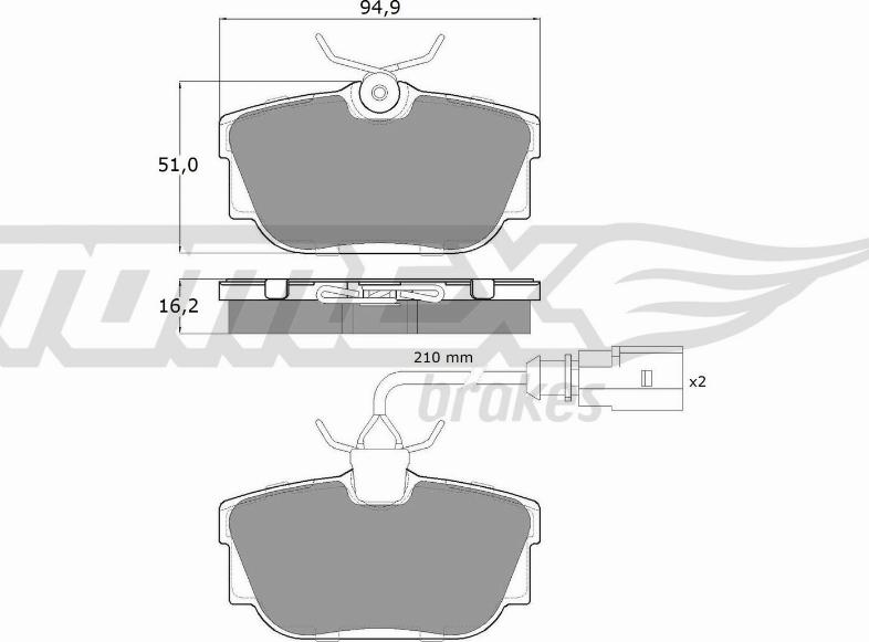 TOMEX brakes TX 13-901 - Тормозные колодки, дисковые, комплект autospares.lv