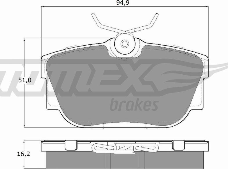 TOMEX brakes TX 13-90 - Тормозные колодки, дисковые, комплект autospares.lv