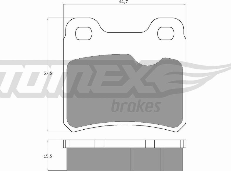 TOMEX brakes TX 13-49 - Тормозные колодки, дисковые, комплект autospares.lv