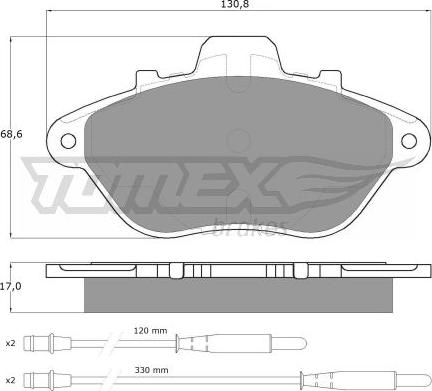 TOMEX brakes TX 13-45 - Тормозные колодки, дисковые, комплект autospares.lv