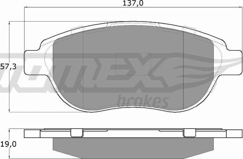 TOMEX brakes TX 13-42 - Тормозные колодки, дисковые, комплект autospares.lv