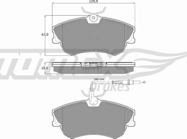 TOMEX brakes TX 13-47 - Тормозные колодки, дисковые, комплект autospares.lv