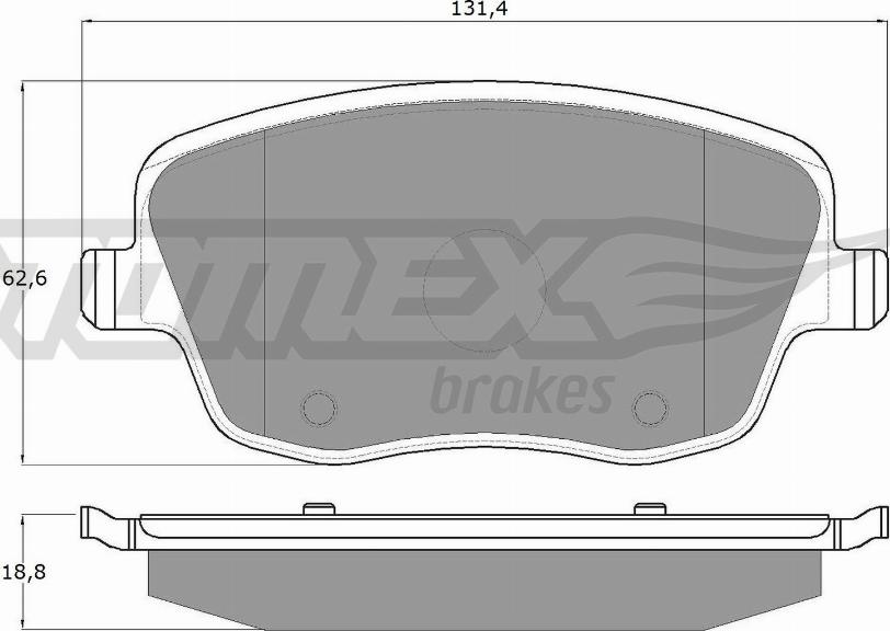 TOMEX brakes TX 13-59 - Тормозные колодки, дисковые, комплект autospares.lv