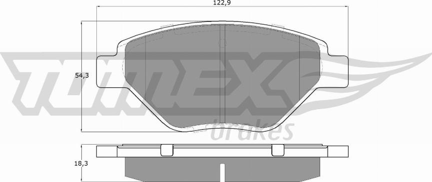 TOMEX brakes TX 13-53 - Тормозные колодки, дисковые, комплект autospares.lv