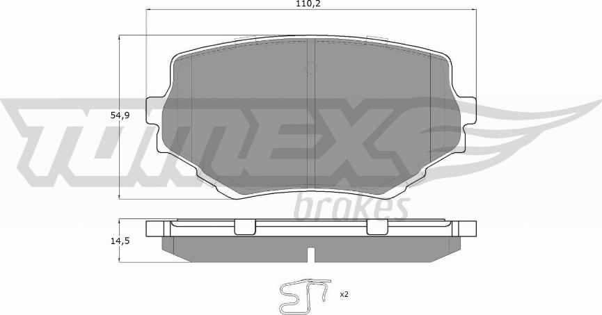 TOMEX brakes TX 13-60 - Тормозные колодки, дисковые, комплект autospares.lv