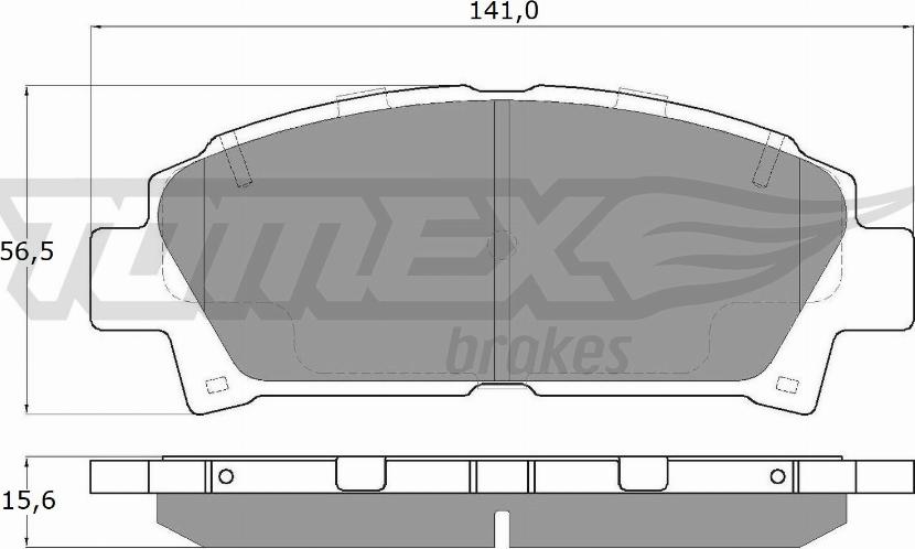TOMEX brakes TX 13-63 - Тормозные колодки, дисковые, комплект autospares.lv
