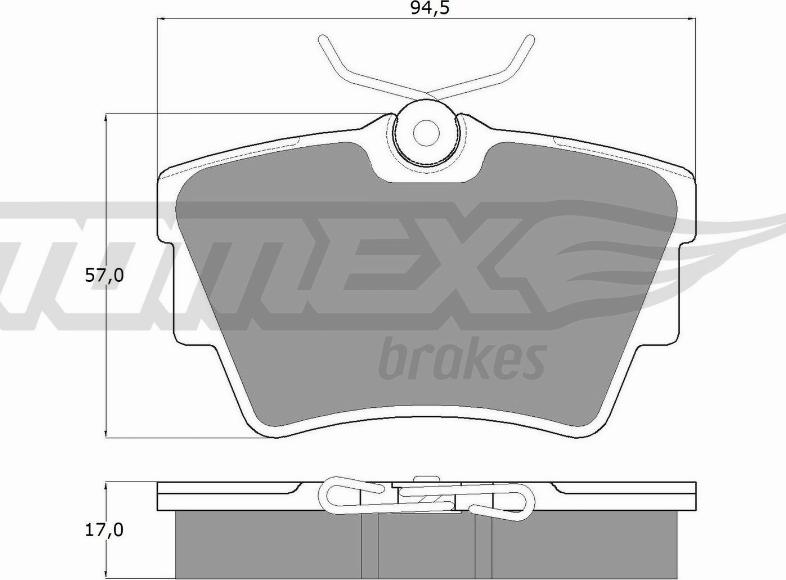 TOMEX brakes TX 13-09 - Тормозные колодки, дисковые, комплект autospares.lv