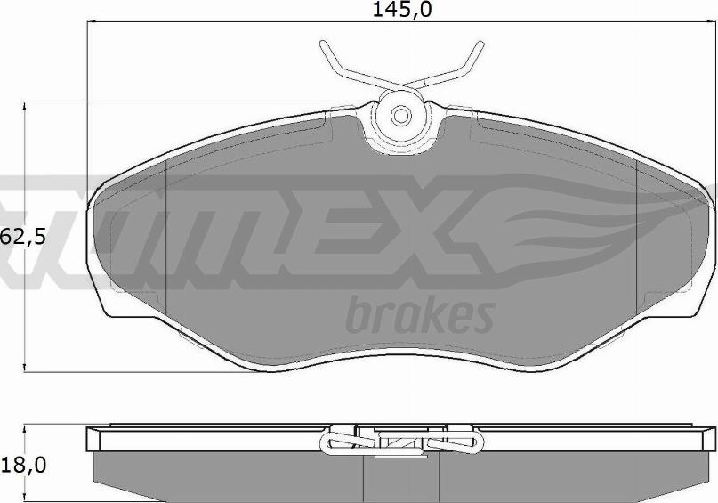 TOMEX brakes TX 13-08 - Тормозные колодки, дисковые, комплект autospares.lv