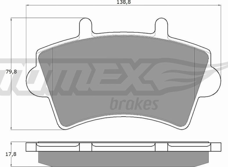 TOMEX brakes TX 13-02 - Тормозные колодки, дисковые, комплект autospares.lv