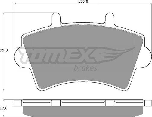 TOMEX brakes TX 13-02 - Тормозные колодки, дисковые, комплект autospares.lv