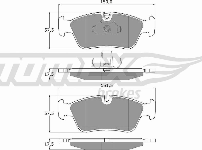 TOMEX brakes TX 13-16 - Тормозные колодки, дисковые, комплект autospares.lv